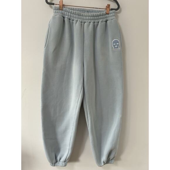 Strawberry Milk Mob Sweatpants JOggers Thick Women's Heavy Blue Medium - Picture 1 of 12